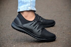 Brooke Men's Black Styalish Casual Shoes