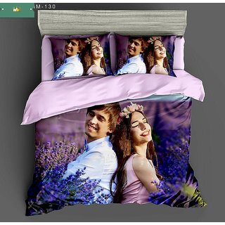 Luxmi Valentine special Printed Double Bedsheets with 2 pillow covers