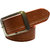 Sunshopping Mens Tan Formal Belt with Black Leatherite Wallet (Combo)