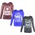 Jisha Fashion Girls Tshirt Printed (Junior) MultiColor Set of 3