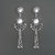JewelMaze Mirror Oxidised Dangler Earrings - 1315322