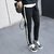 Women's Drawstring White Single Side Stripe Stretchable Black Pocket Jegging/ Yoga Wear /Gym Wear /Sport's Wear