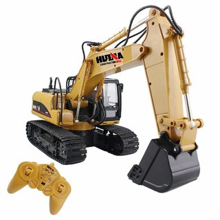 Jojos Excavator Tractor  with Remote Control Flashing Lights Sound Multi-color for  Kids