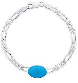 100 Original Unheated  Untreated Turquoise Silver Bracelet Jaipur Gemstone