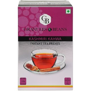 Granules and Beans Kashmiri KAWA Instant Tea Premix - (10 Sachetx14gm140gm)