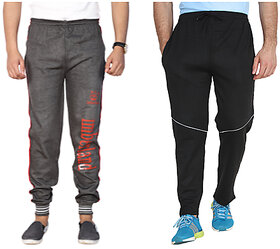 Swaggy Solid MenMulti Colour Trackpants( Pack Of 2 )