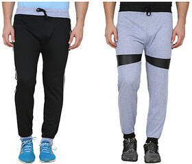 Swaggy Solid MenMulti Colour Trackpants( Pack Of 2 )