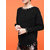 Aiyra Black Pearl Embellished Dolman Sleeved Top