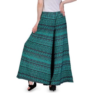                       Omikka Women's Wide Leg High Elastic Waist Floral Print Crepe Palazzo Pants Regular and Plus Size                                              