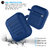 TIZUM AirPod Case, Silicone-Shockproof Case Cover with Carabiner Hook for AirPod (Blue)