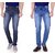 Ragzo Men's Stretchable Pack of 2  Slim Fit Multicolor Jeans