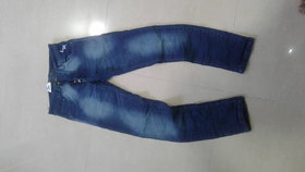 Aarvi Men's Comfort Fit Navy Jeans