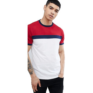 PAUSE Multicolor Solid Round Neck Slim Fit Half Sleeve Men's T-Shirt
