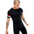 PAUSE Black Solid Round Neck Slim Fit Half Sleeve Men's T-Shirt