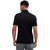PAUSE Black Solid Round Neck Slim Fit Half Sleeve Men's T-Shirt