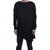 PAUSE Black Solid Round Neck Slim Fit Full Sleeve Men's Longline T-Shirt