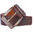 Sunshopping men's brown synthetic leatherite needle pin point buckle belt