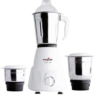 Kenstar KMA50W3S DBB 500 W Mixer Grinder White, 3 Jars