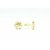 Women's Ear tops studs Earrings pair yellow Gold Plated round Zircon Stones