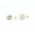 Women's Ear tops studs Earring white Gold Plated Zircon Stone Round design