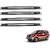 Auto Addict Stainless Steel, Plastic Car Bumper Guard  (Black, Silver, Pack of 4 Bumper Protector For Chevrolet Tavera