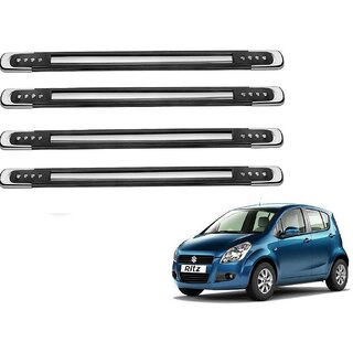 Buy Auto Addict Stainless Steel Plastic Car Bumper Guard Black Silver Pack of 4 Bumper Protector For Maruti Suzuki Ritz Online 549 from ShopClues
