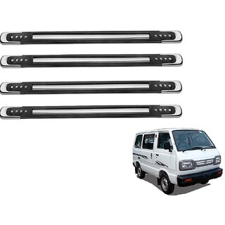 Buy Auto Addict Stainless Steel Plastic Car Bumper Guard Black Silver Pack of 4 Bumper Protector For Maruti Suzuki Omni Online 557 from ShopClues