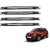 Auto Addict Stainless Steel, Plastic Car Bumper Guard  (Black, Silver, Pack of 4 Bumper Protector For Renault Kwid