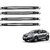 Auto Addict Stainless Steel, Plastic Car Bumper Guard  (Black, Silver, Pack of 4 Bumper Protector For Maruti Suzuki Baleno Nexa