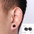 DY Classic Black Plain Thin Magnetic Unisex Fashion Stylish Earing Ear Stud Round Black For Men Women (1 Pair)