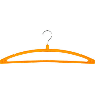 Bhakti Orange Plastic Hanger for Clothing  Pack of 10Pcs Size H  14cm x W31.5cm