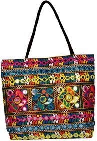 RYNA Rajsthani Traditional Multicolour Print Party Wear Shoulder Bag For Women