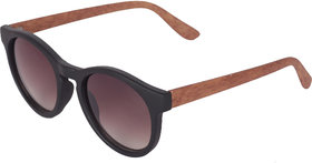 Ivy Vacker Multi-color Oval Wooden Sunglass for Men