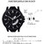 Gen-Z GENZ-SN-DD-0054 black dial black leather strap day and date watch for men