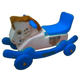 Oh Baby Multi color Rocking Plastic Horse With Wheel SE-RT-03