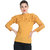 BuyNewTrend Yellow Crepe Cut-Outs Top For Women