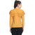BuyNewTrend Yellow Crepe Cut-Outs Top For Women