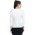 BuyNewTrend White Crepe Cut-Outs Top For Women
