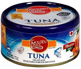 Golden Prize Tuna Salad with Vegetables Mexican Style 185Gms Each - Pack of 3 Units