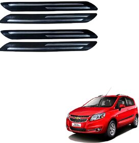 Auto Addict Double Chrome Bumper Protector Set of 4 Pcs For Chevrolet Sail Hatchback