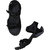 Zappy Men Black Grey Floater Sandals