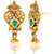 Voylla Golden Reprise Gems and Pearls Earrings