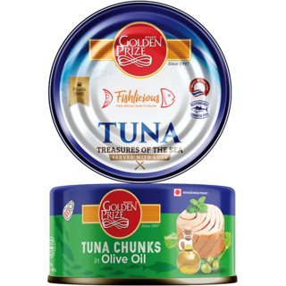 Golden Prize Tuna Chunk In Extra Virgin Olive Oil 185Gms
