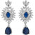 Voylla Exquisite Studded Drop Earrings with Blue Gems