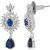 Voylla Exquisite Studded Drop Earrings with Blue Gems