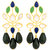 Voylla Stunning Pearl and Kundan Embellished Drop Earrings