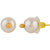 Voylla Simple Pearl Bead Gold-Plated Studs