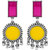 Voylla Flying Colors Sunflower Earrings