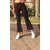 Code Yellow Women's Imported Lace Style Stretchable Wide Bottom Pants /Legging/Casual Bottom Wear/Yoga Wear /Sport's Wear