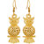 Voylla Trendy Pair Of Owl Design Gold Tone Danglers